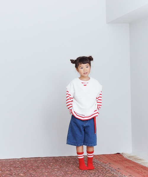 LOWRYS FARM（ローリーズファーム）の「ＵＳＡボーダーロングスリーブ　989523（Tシャツ/カットソー・キッズ・ブルー/ネイビー/ピンク/レッド・110cm/130cm/140cm/150cm/120cm）」の18枚目の写真