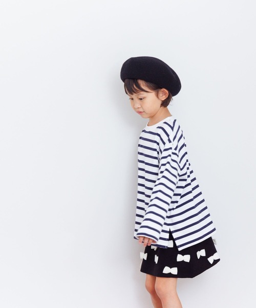 LOWRYS FARM（ローリーズファーム）の「ＵＳＡボーダーロングスリーブ　989523（Tシャツ/カットソー・キッズ・ブルー/ネイビー/ピンク/レッド・110cm/130cm/140cm/150cm/120cm）」の8枚目の写真