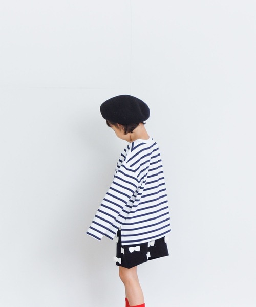 LOWRYS FARM（ローリーズファーム）の「ＵＳＡボーダーロングスリーブ　989523（Tシャツ/カットソー・キッズ・ブルー/ネイビー/ピンク/レッド・110cm/130cm/140cm/150cm/120cm）」の9枚目の写真