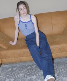 FRUIT OF THE LOOM（フルーツオブザルーム）の「ボーダーワッフルキャミ / インナー / トップス / シンプル / カジュアル / 無地（キャミソール）」