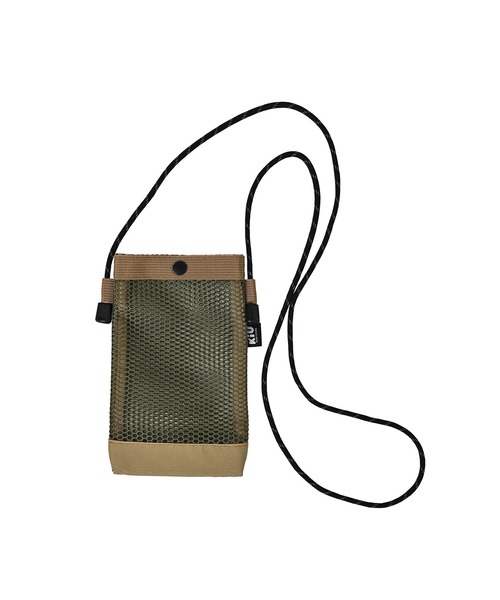 KiU（キウ）の「パラコードメッシュミニサコッシュ（ショルダーバッグ・メンズ・ベージュ/カーキ/ブラック・FREE）」の8枚目の写真