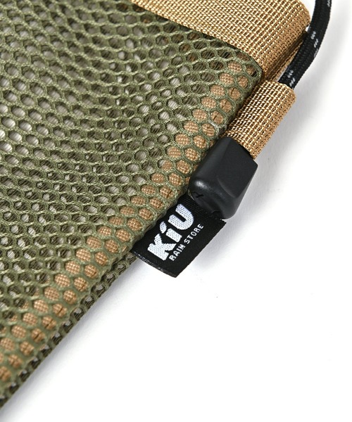 KiU（キウ）の「パラコードメッシュミニサコッシュ（ショルダーバッグ・メンズ・ベージュ/カーキ/ブラック・FREE）」の4枚目の写真