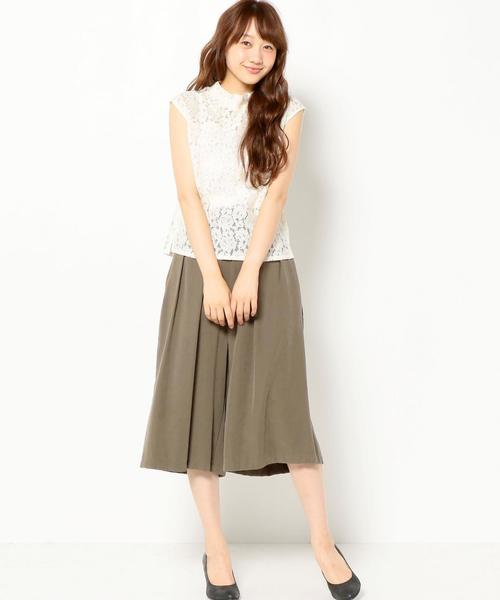 Another Edition（アナザーエディション）の「レーヨンポリエステルガウチョ/AEBC R/P GAUCHO FW◆（その他パンツ・レディース・ブラック/オレンジ/オリーブ・フリー）」の5枚目の写真