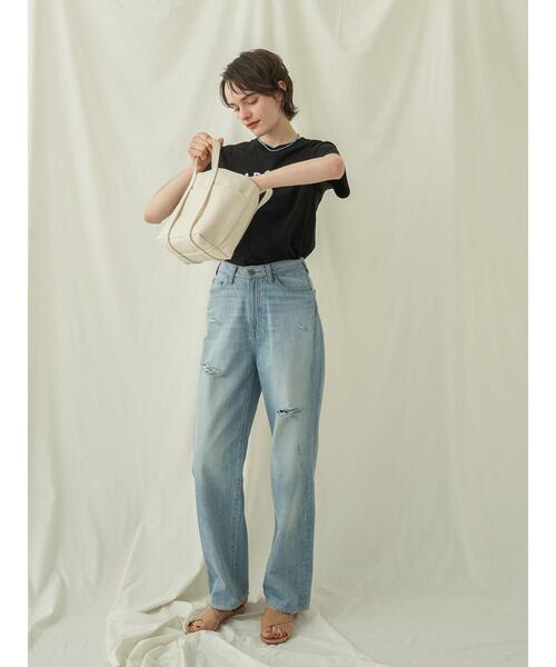 AMERICAN HOLIC(アメリカンホリック)の「撥水加工2WAYマルチポケットキャンバスBAG(エコバッグ/サブバッグ・レディース・アイボリー/ブラック・FREE)」の6枚目の写真