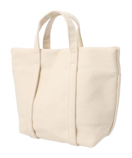 AMERICAN HOLIC(アメリカンホリック)の「撥水加工2WAYマルチポケットキャンバスBAG(エコバッグ/サブバッグ・レディース・アイボリー/ブラック・FREE)」の8枚目の写真