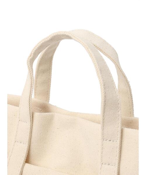 AMERICAN HOLIC(アメリカンホリック)の「撥水加工2WAYマルチポケットキャンバスBAG(エコバッグ/サブバッグ・レディース・アイボリー/ブラック・FREE)」の10枚目の写真