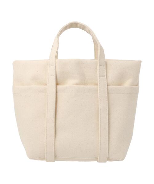 AMERICAN HOLIC(アメリカンホリック)の「撥水加工2WAYマルチポケットキャンバスBAG(エコバッグ/サブバッグ・レディース・アイボリー/ブラック・FREE)」の17枚目の写真