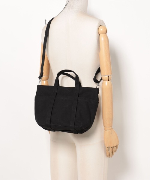 AMERICAN HOLIC(アメリカンホリック)の「撥水加工2WAYマルチポケットキャンバスBAG(エコバッグ/サブバッグ・レディース・アイボリー/ブラック・FREE)」の18枚目の写真