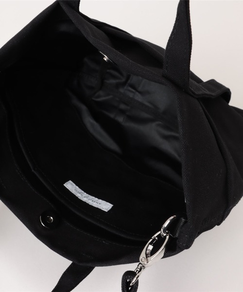 AMERICAN HOLIC(アメリカンホリック)の「撥水加工2WAYマルチポケットキャンバスBAG(エコバッグ/サブバッグ・レディース・アイボリー/ブラック・FREE)」の19枚目の写真
