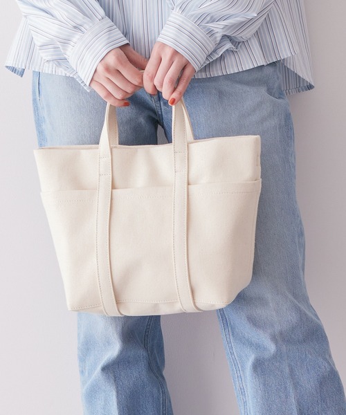 AMERICAN HOLIC(アメリカンホリック)の「撥水加工2WAYマルチポケットキャンバスBAG(エコバッグ/サブバッグ・レディース・アイボリー/ブラック・FREE)」の21枚目の写真