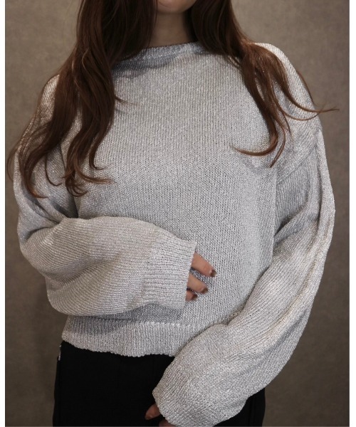 TRUNC（トランクエイティーエイト）の「Glitter Zip Cardigan（カーディガン/ボレロ・レディース・ブラック/グレー/ゴールド・FREE）」の6枚目の写真