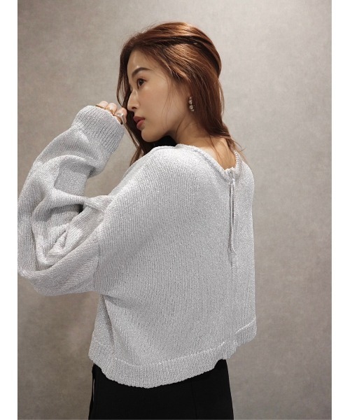 TRUNC（トランクエイティーエイト）の「Glitter Zip Cardigan（カーディガン/ボレロ・レディース・ブラック/グレー/ゴールド・FREE）」の11枚目の写真