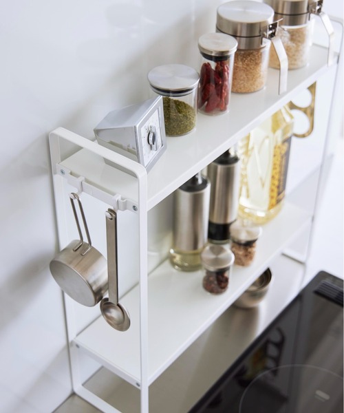 tower（タワー）の「tower(タワー)下が拭けるコンロ横ラック 2段（キッチン収納・レディース・ブラック/ホワイト・ONE SIZE）」の16枚目の写真