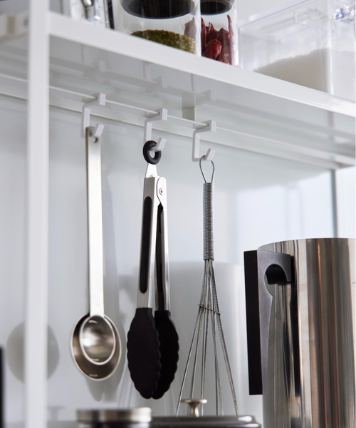 tower（タワー）の「tower(タワー)下が拭けるコンロ横ラック 2段（キッチン収納・レディース・ブラック/ホワイト・ONE SIZE）」の9枚目の写真