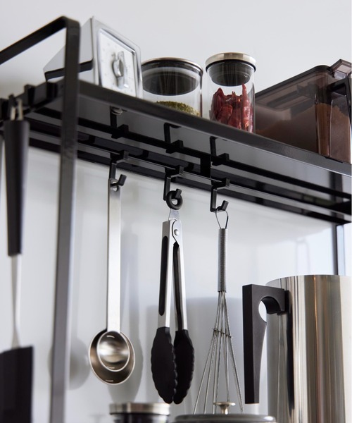 tower（タワー）の「tower(タワー)下が拭けるコンロ横ラック 2段（キッチン収納・レディース・ブラック/ホワイト・ONE SIZE）」の14枚目の写真