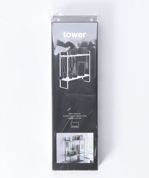 tower（タワー）の「tower(タワー)下が拭けるコンロ横ラック 2段（キッチン収納・レディース・ブラック/ホワイト・ONE SIZE）」の20枚目の写真