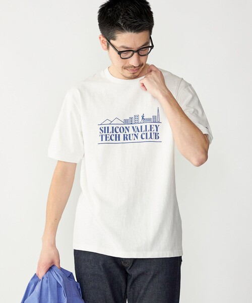 【セール】【SHIPS別注】Champion: ウォッシュ プリント リンガーネック 半袖 Tシャツ（Tシャツ/カットソー）｜Champion（チャンピオン）