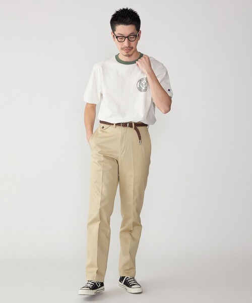 【セール】【SHIPS別注】Champion: ウォッシュ プリント リンガーネック 半袖 Tシャツ（Tシャツ/カットソー）｜Champion（チャンピオン）