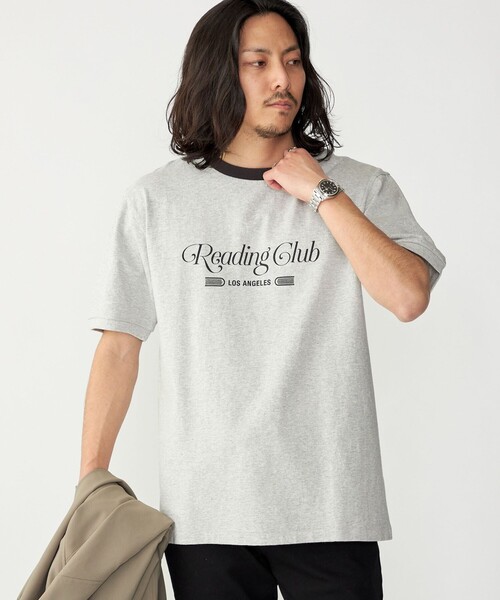 【セール】【SHIPS別注】Champion: ウォッシュ プリント リンガーネック 半袖 Tシャツ（Tシャツ/カットソー）｜Champion（チャンピオン）