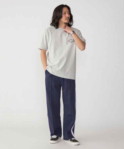 【セール】【SHIPS別注】Champion: ウォッシュ プリント リンガーネック 半袖 Tシャツ（Tシャツ/カットソー）｜Champion（チャンピオン）