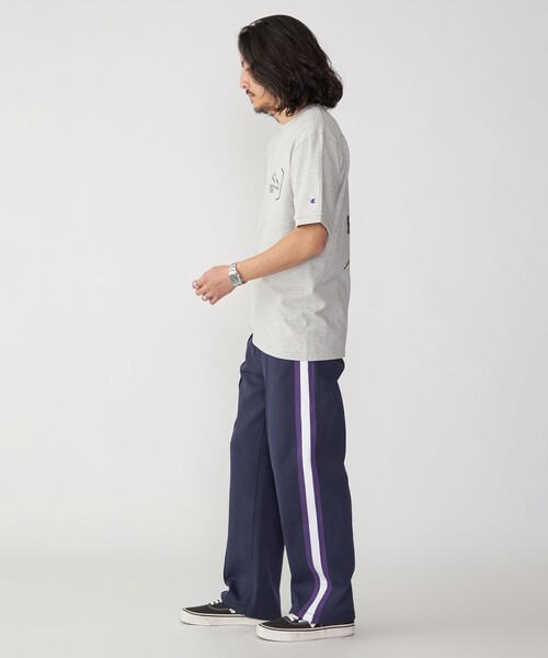 【セール】【SHIPS別注】Champion: ウォッシュ プリント リンガーネック 半袖 Tシャツ（Tシャツ/カットソー）｜Champion（チャンピオン）