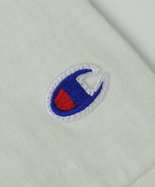 【セール】【SHIPS別注】Champion: ウォッシュ プリント リンガーネック 半袖 Tシャツ（Tシャツ/カットソー）｜Champion（チャンピオン）