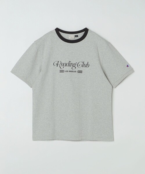 【セール】【SHIPS別注】Champion: ウォッシュ プリント リンガーネック 半袖 Tシャツ（Tシャツ/カットソー）｜Champion（チャンピオン）