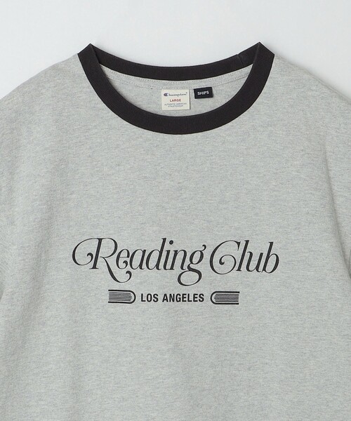 【セール】【SHIPS別注】Champion: ウォッシュ プリント リンガーネック 半袖 Tシャツ（Tシャツ/カットソー）｜Champion（チャンピオン）