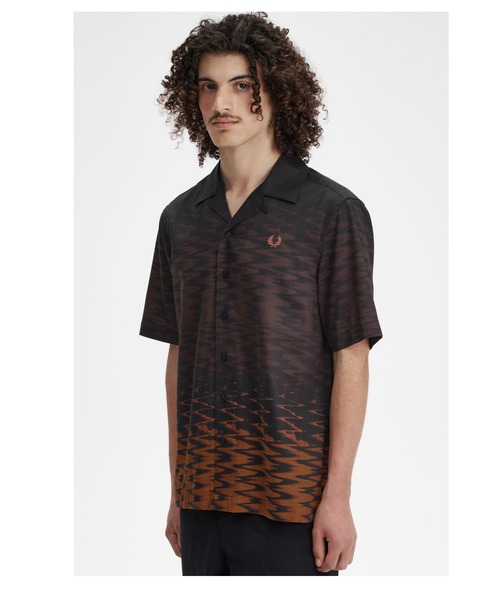 FRED PERRY フレッドペリーWove shirt Ribbed Knitted Shirt(8