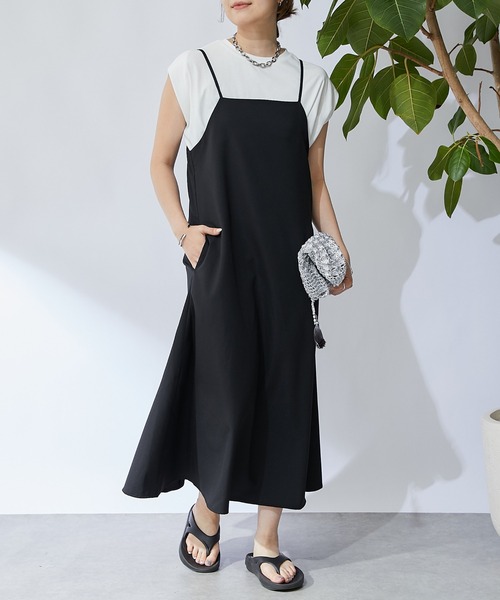 un dix cors（アンディコール）の「《2サイズ展開》前後2WAYキャミワンピース（ワンピース・レディース・グレー/ブラック・M/L）」の16枚目の写真