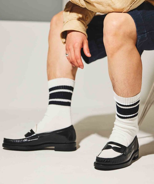 REGAL(リーガル)の「リーガル カジュアル 61FL メンズ ローファー(ローファー・メンズ・ブラック×ホワイト・25/26/27/25.5/26.5/24.5/24)」の4枚目の写真