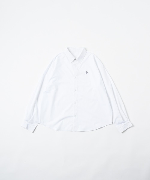 17HR（セブンティーンアワーズ）の「【ユニセックス】オーバーサイズロゴ刺繍ボタンシャツ（シャツ/ブラウス・レディース・ブルー/グレー/ホワイト・FREE）」の14枚目の写真