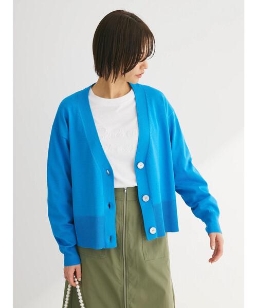 Green Parks(グリーンパークス)の「洗える ショート丈カーディガン(カーディガン/ボレロ・レディース・ブルー/グリーン/ブラック/ライトベージュ・FREE)」の9枚目の写真