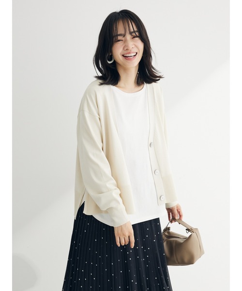 Green Parks(グリーンパークス)の「洗える ショート丈カーディガン(カーディガン/ボレロ・レディース・ブルー/グリーン/ブラック/ライトベージュ・FREE)」の19枚目の写真