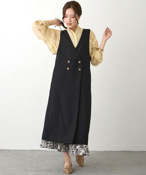 NICOLE white（ニコルホワイト）の「シアーブラウス（シャツ/ブラウス・レディース・グリーン/ラベンダー/イエロー/サックスブルー/オフホワイト・FREE）」の10枚目の写真