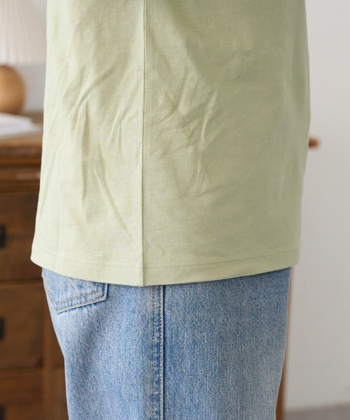 DISCOAT（ディスコート）の「【新色追加】USコットンクルーネックTシャツ（Tシャツ/カットソー・レディース・ホワイト×ブラック/ブラック/オフホワイト/ライトグレー/ミント・FREE）」の10枚目の写真