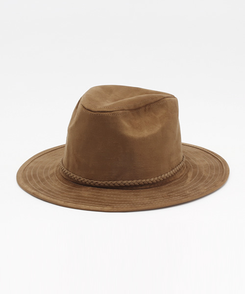 AZUL by moussy（アズールバイマウジー）の「フェイクスウェード編込みベルトHAT（ハット・レディース・ブラウン/ブラック/ボルドー/キャメル/ネイビー・FREE）」の4枚目の写真