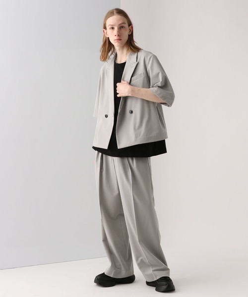 HARE（ハレ）の「【接触冷感 SET UP対応】タックワイドトラウザー(HARE)（スラックス・メンズ・ブラック/ブルー/グレー・SMALL/MEDIUM）」の9枚目の写真