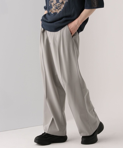 HARE（ハレ）の「【接触冷感 SET UP対応】タックワイドトラウザー(HARE)（スラックス・メンズ・ブラック/ブルー/グレー・SMALL/MEDIUM）」の11枚目の写真