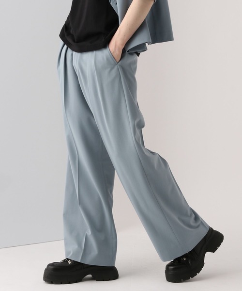 HARE（ハレ）の「【接触冷感 SET UP対応】タックワイドトラウザー(HARE)（スラックス・メンズ・ブラック/ブルー/グレー・SMALL/MEDIUM）」の16枚目の写真