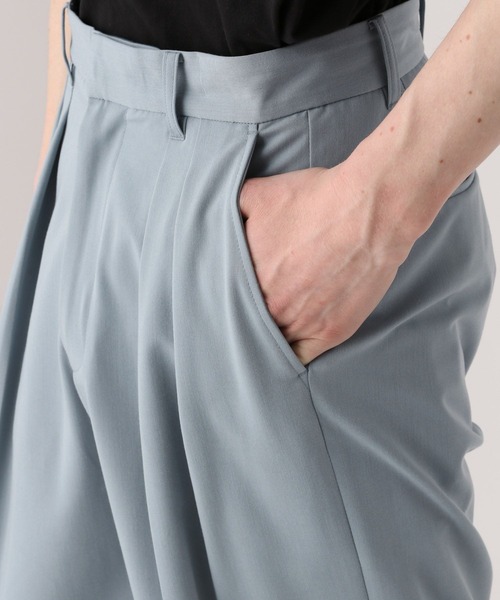 HARE（ハレ）の「【接触冷感 SET UP対応】タックワイドトラウザー(HARE)（スラックス・メンズ・ブラック/ブルー/グレー・SMALL/MEDIUM）」の21枚目の写真