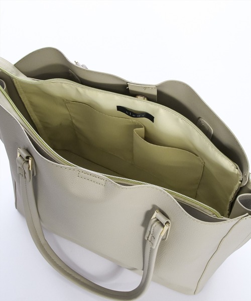 clear（クリア）の「トートバック[A4サイズ収納可]（トートバッグ・レディース・ブラック/グレイッシュベージュ/アイボリー・F）」の10枚目の写真