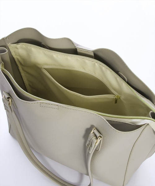 clear（クリア）の「トートバック[A4サイズ収納可]（トートバッグ・レディース・ブラック/グレイッシュベージュ/アイボリー・F）」の11枚目の写真