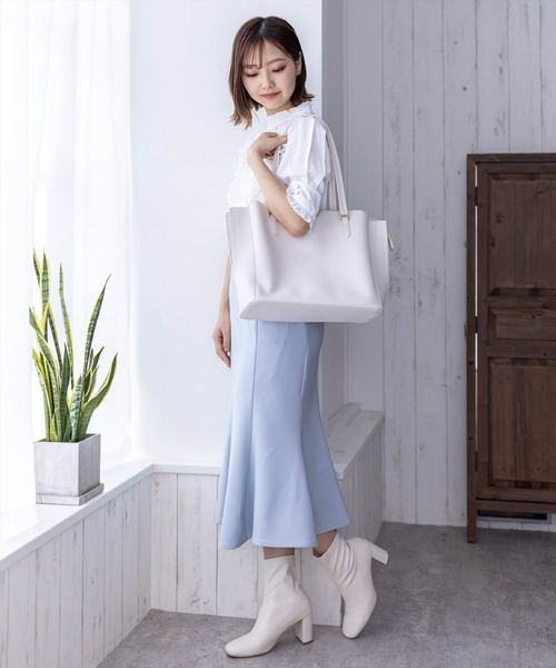 clear（クリア）の「トートバック[A4サイズ収納可]（トートバッグ・レディース・ブラック/グレイッシュベージュ/アイボリー・F）」の20枚目の写真