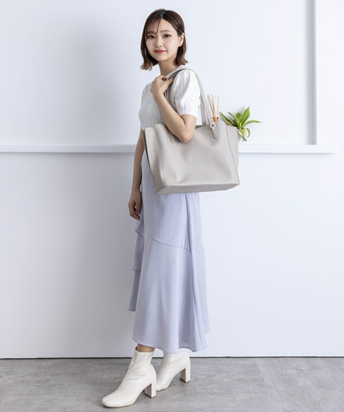 clear（クリア）の「トートバック[A4サイズ収納可]（トートバッグ・レディース・ブラック/グレイッシュベージュ/アイボリー・F）」の22枚目の写真