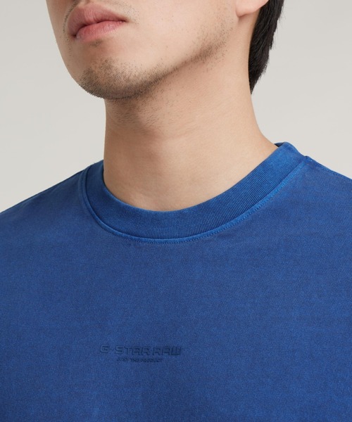 G-STAR（ジースター）の「OVERDYED CENTER CHEST BOXY T-SHIRT/オーバーダイオーバーサイズロゴT（Tシャツ/カットソー・メンズ・ブルー系その他/ダークオリーブ・MEDIUM/SMALL/LARGE/X-SMALL/X-LARGE）」の11枚目の写真