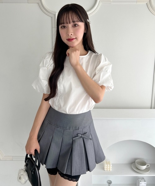 Loueme（ルエム）の「フラワーパールバルーンスリーブトップス（シャツ/ブラウス・レディース・ホワイト/ライトブルー・FREE）」の17枚目の写真