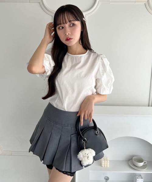 Loueme（ルエム）の「フラワーパールバルーンスリーブトップス（シャツ/ブラウス・レディース・ホワイト/ライトブルー・FREE）」の18枚目の写真