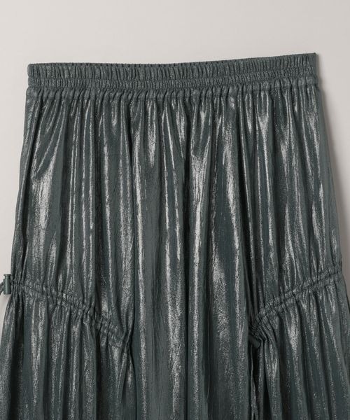 JEANASIS（ジーナシス）の「ドロストメタリックスカート/114462（スカート・レディース・シルバー/チャコールグレー/ライム/ホワイト系その他/シルバー系その他/ブラック・FREE/SMALL）」の8枚目の写真
