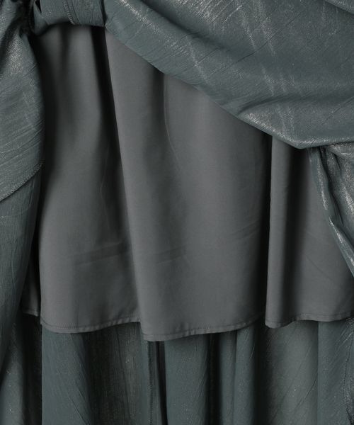 スカート uu JEANASIS（ジーナシス）の「ドロストメタリックスカート/114462